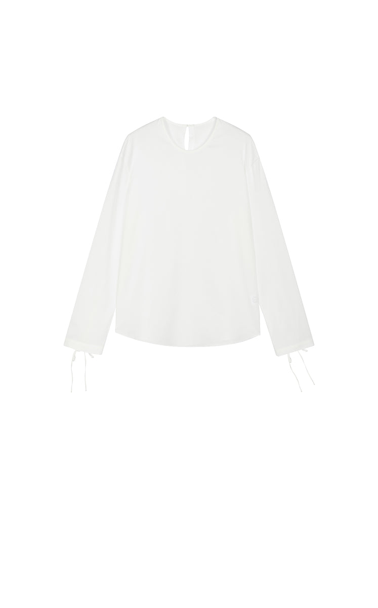 Shirt / JNBY Silk Twill Tie Detail Relaxed Shirt
