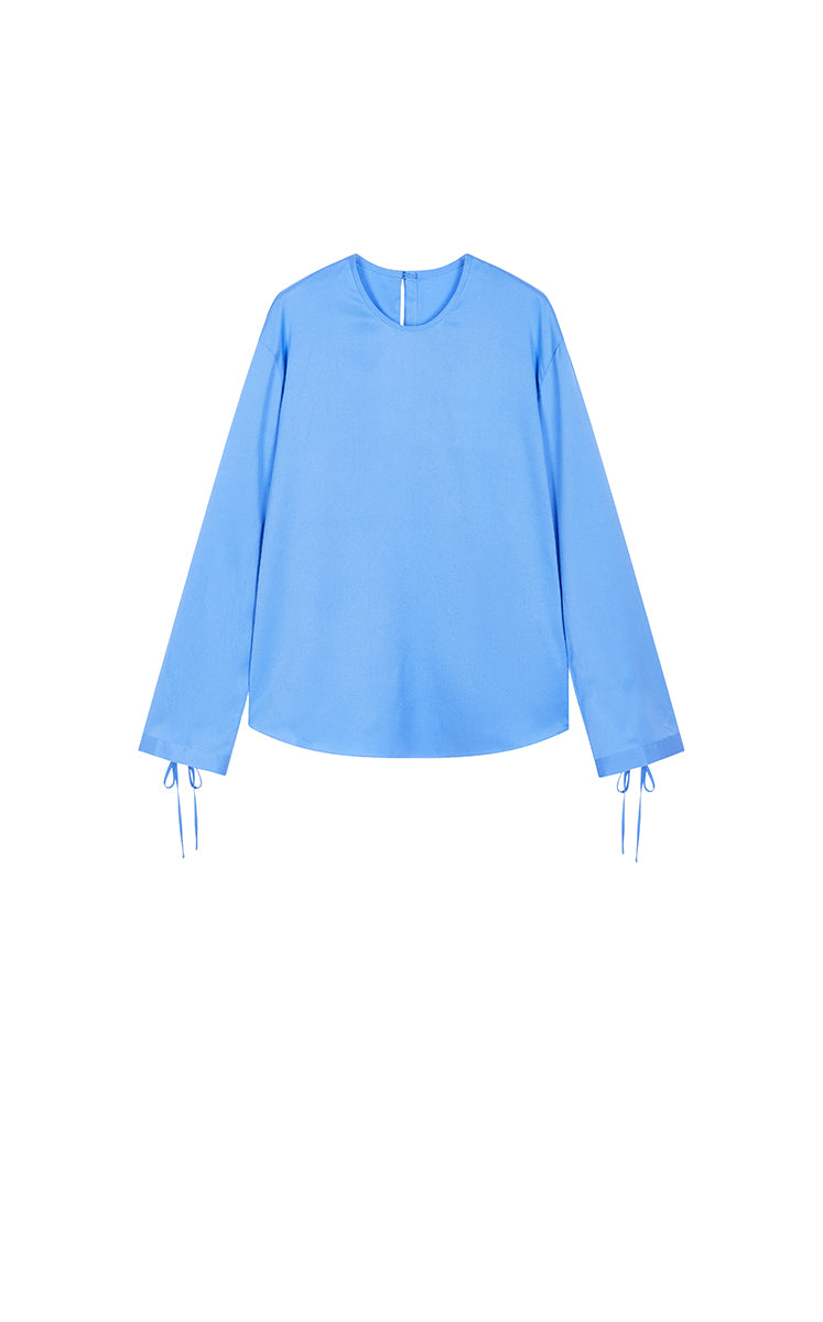 Shirt / JNBY Silk Twill Tie Detail Relaxed Shirt Celestine Blue