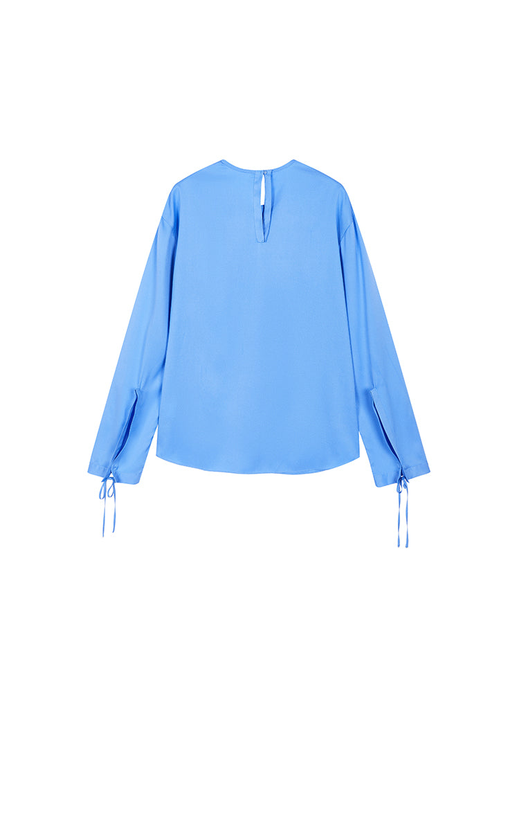 Shirt / JNBY Silk Twill Tie Detail Relaxed Shirt