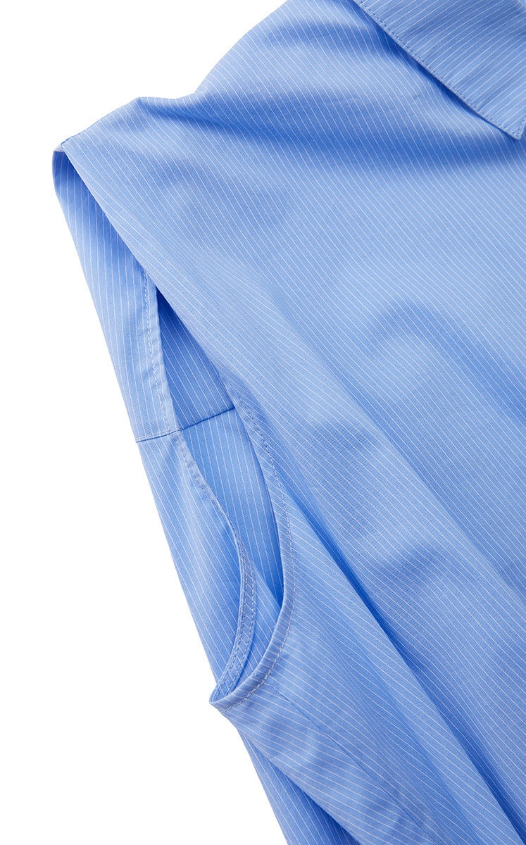 Shirt / JNBY Structured Sleeveless Cotton Pleated Shirt
