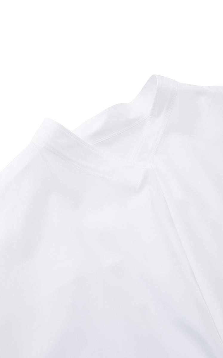 Shirt / JNBY Cotton Poplin Draped Sleeveless Oversize Top Full Bleach-1