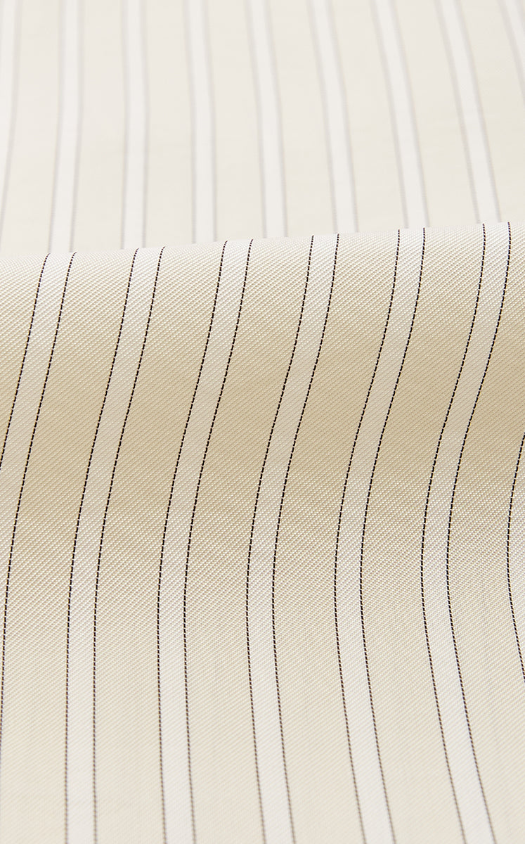 Shirt / JNBY Cupro Relaxed Stripe Shirt Oatmeal Marl-2