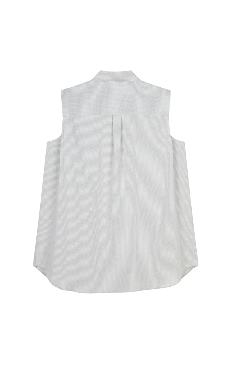 Shirt / JNBY Textured Modal Sleeveless Shirt Sage Green-1
