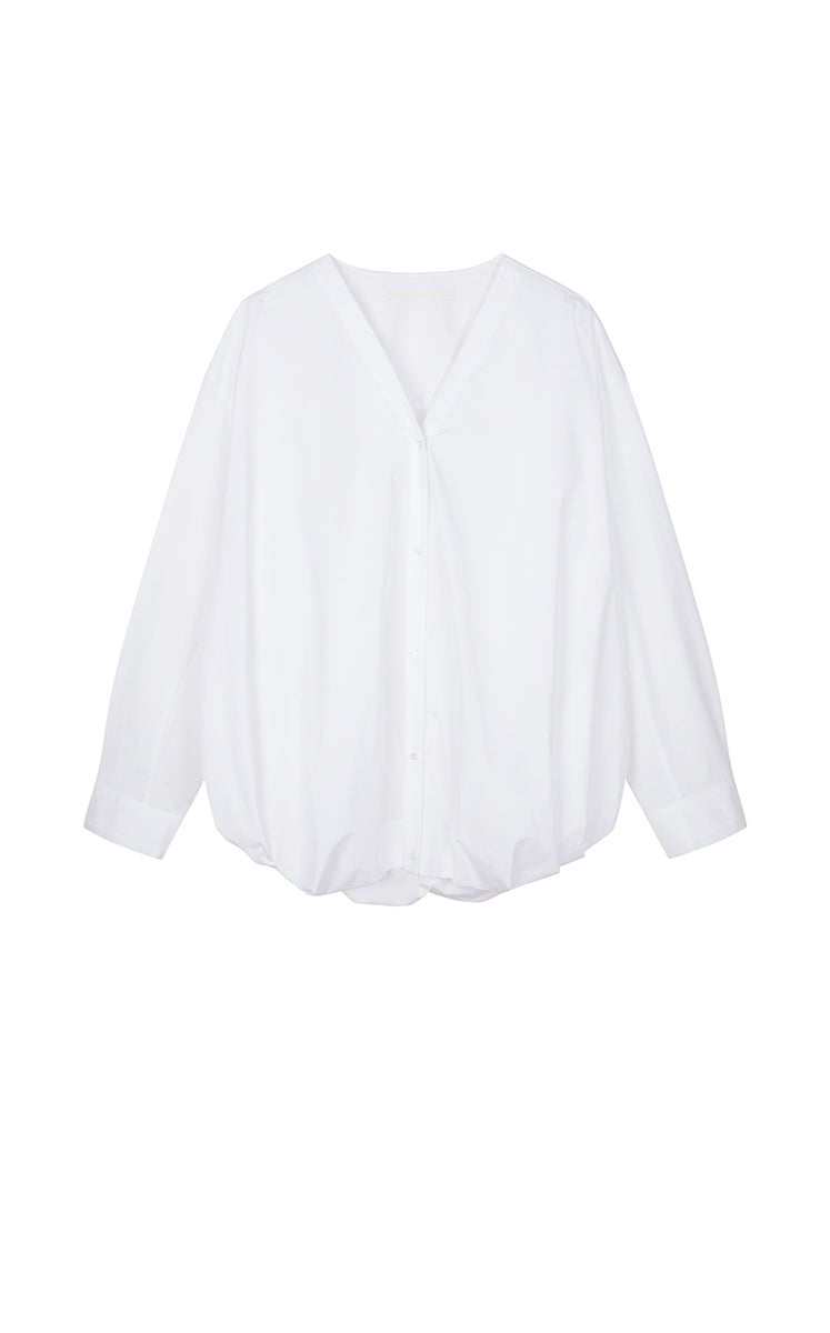 Shirt / JNBY V-Neck Poplin Oversized Shirt Ecru-2