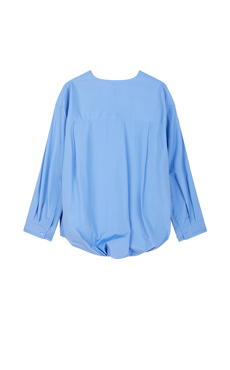 Shirt / JNBY V-Neck Poplin Oversized Shirt Light Blue-1