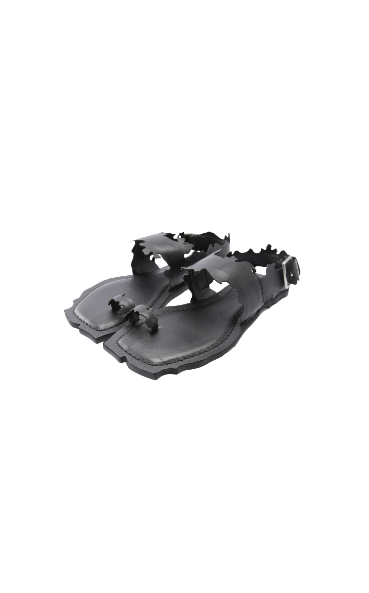 Shoes / JNBY Split-Toe Leather Sandals Black
