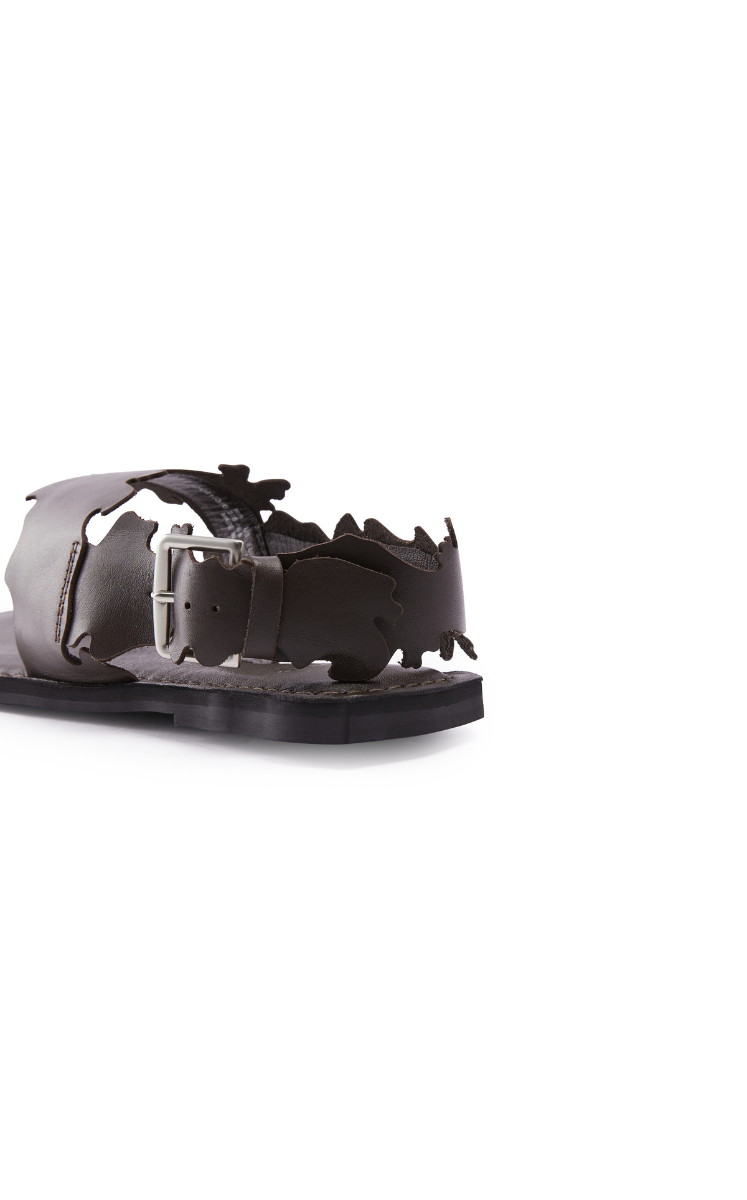 Shoes / JNBY Split-Toe Leather Sandals Dark Brown-2