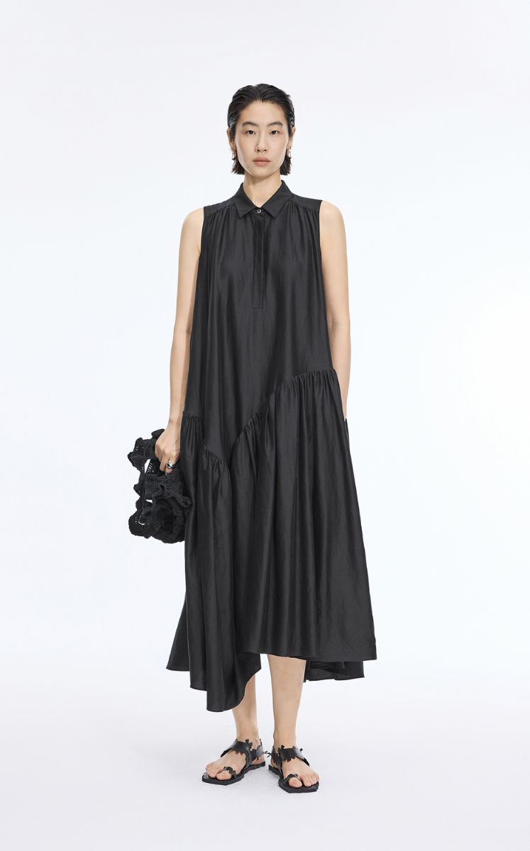 Shoes / JNBY Split-Toe Leather Sandals Black-1