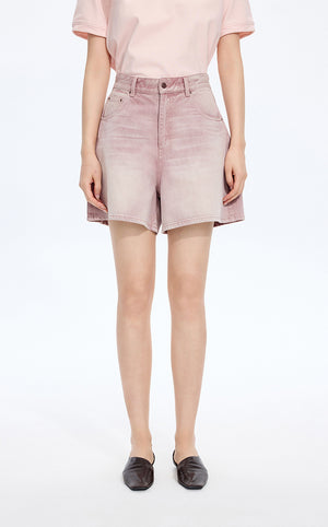 Shorts / JNBY A-Line Organic Cotton Denim Shorts Dusty Pink