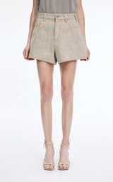 Shorts / JNBY Floral Print Denim Shorts