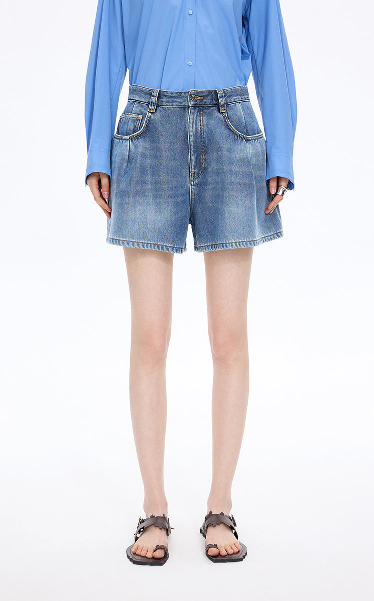 Shorts / JNBY Lyocell Balloon Denim Shorts Light Denim Blue