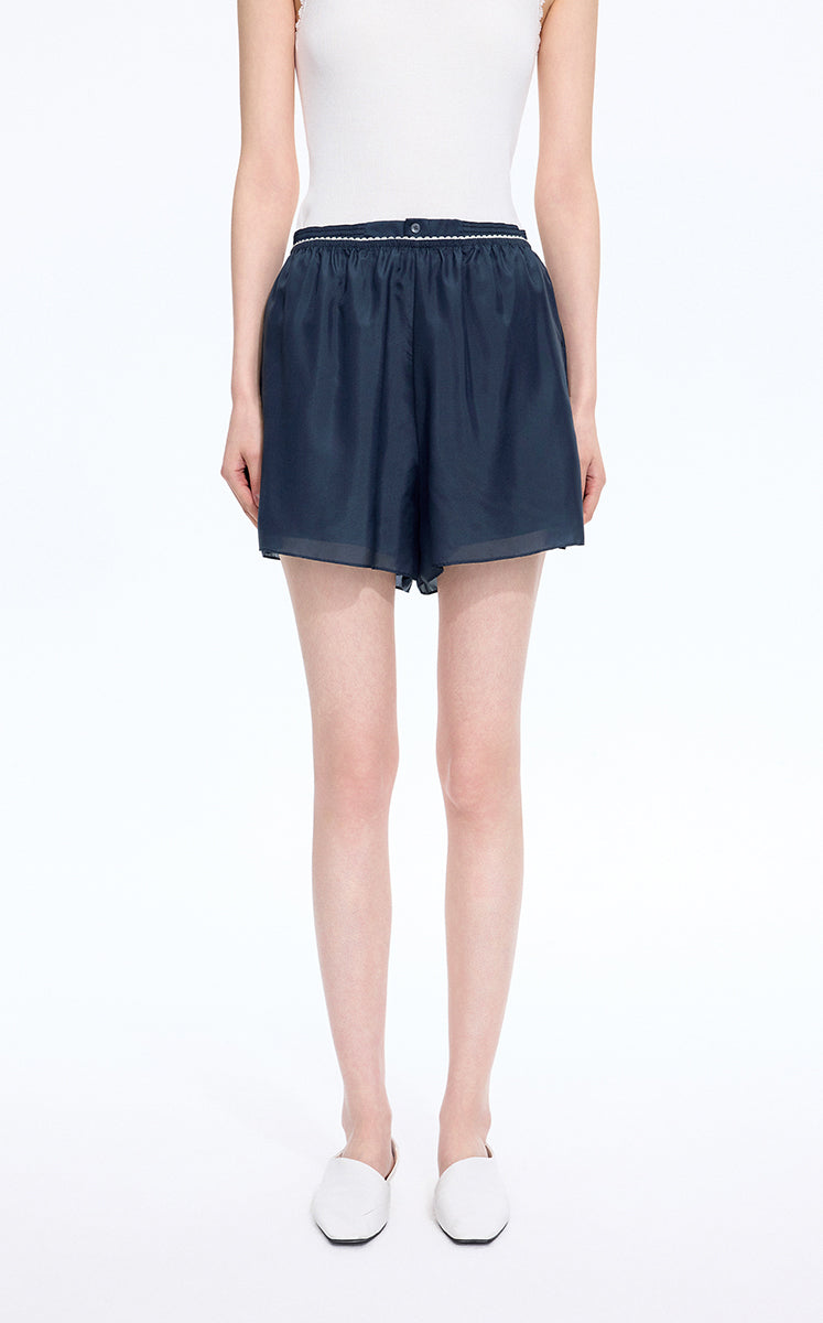 Shorts / JNBY Silk Wide-Leg Shorts Blue