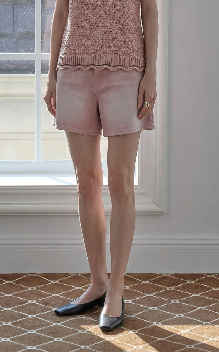 Shorts / JNBY A-Line Organic Cotton Denim Shorts Dusty Pink-2