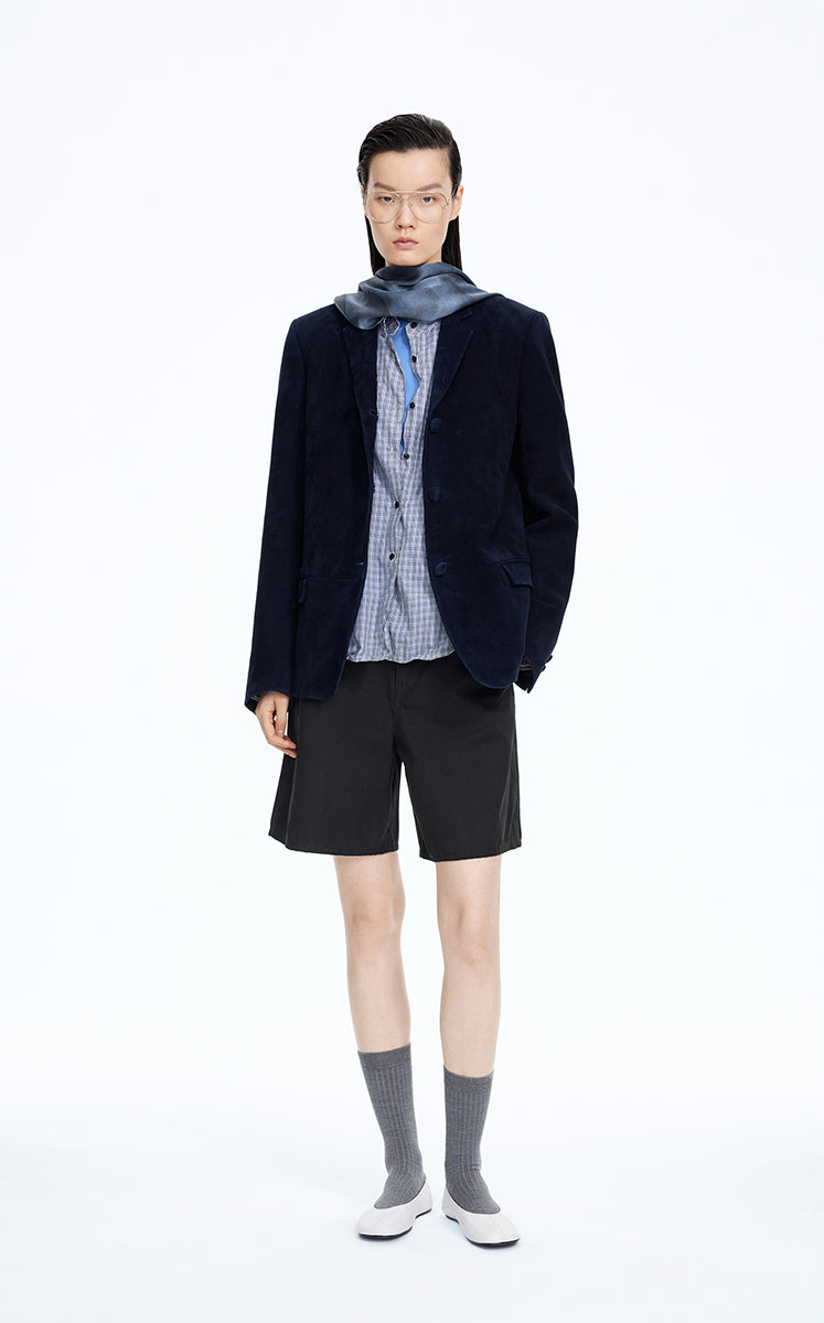 Shorts / JNBY Cotton Wide-Leg Bermuda Shorts Black-1