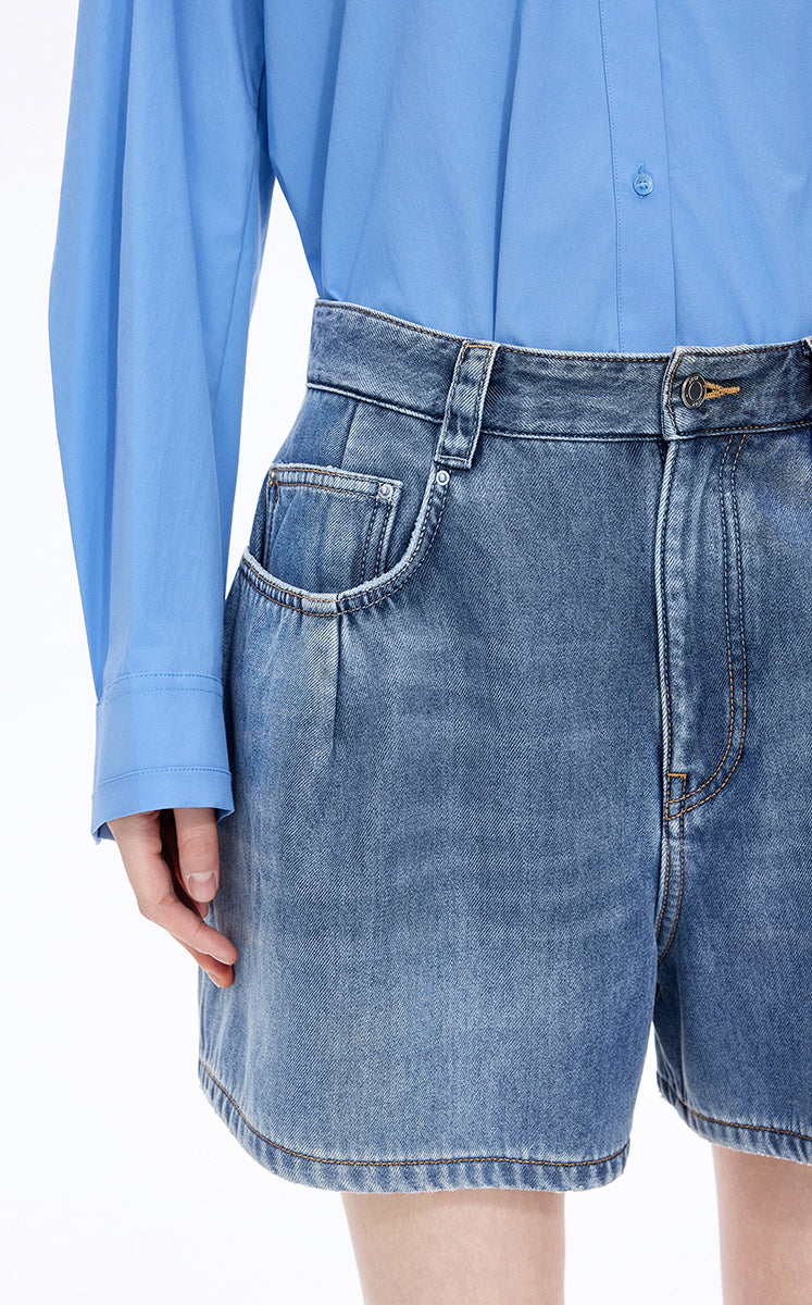 Shorts / JNBY Lyocell Balloon Denim Shorts Light Denim Blue-1