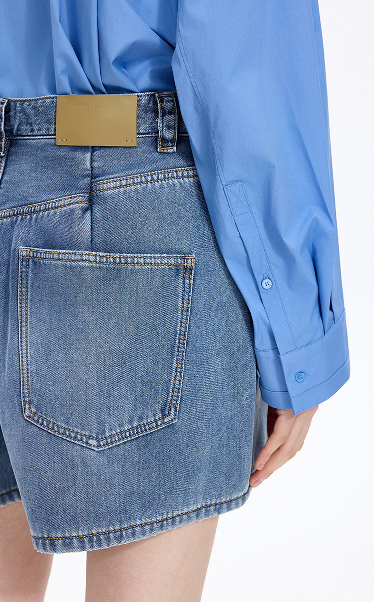 Shorts / JNBY Lyocell Balloon Denim Shorts Light Denim Blue-1