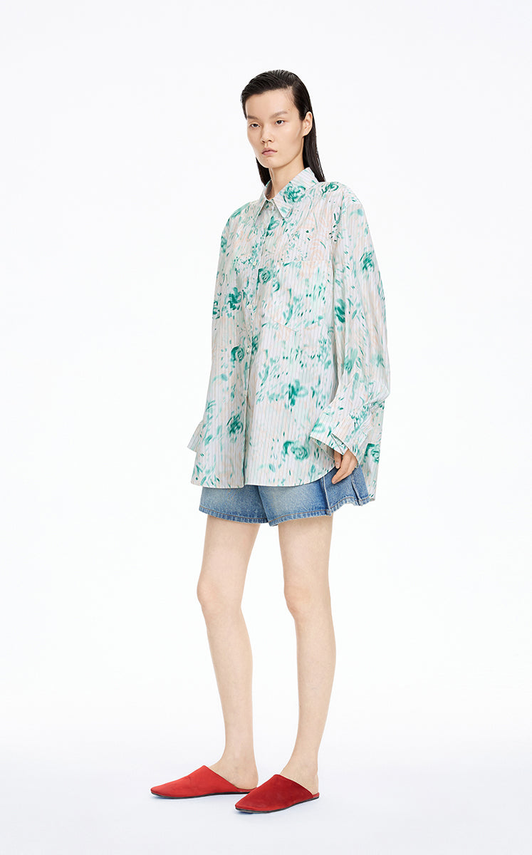 Shorts / JNBY Rolled-Hem Denim Shorts Washed Denim Blue-1