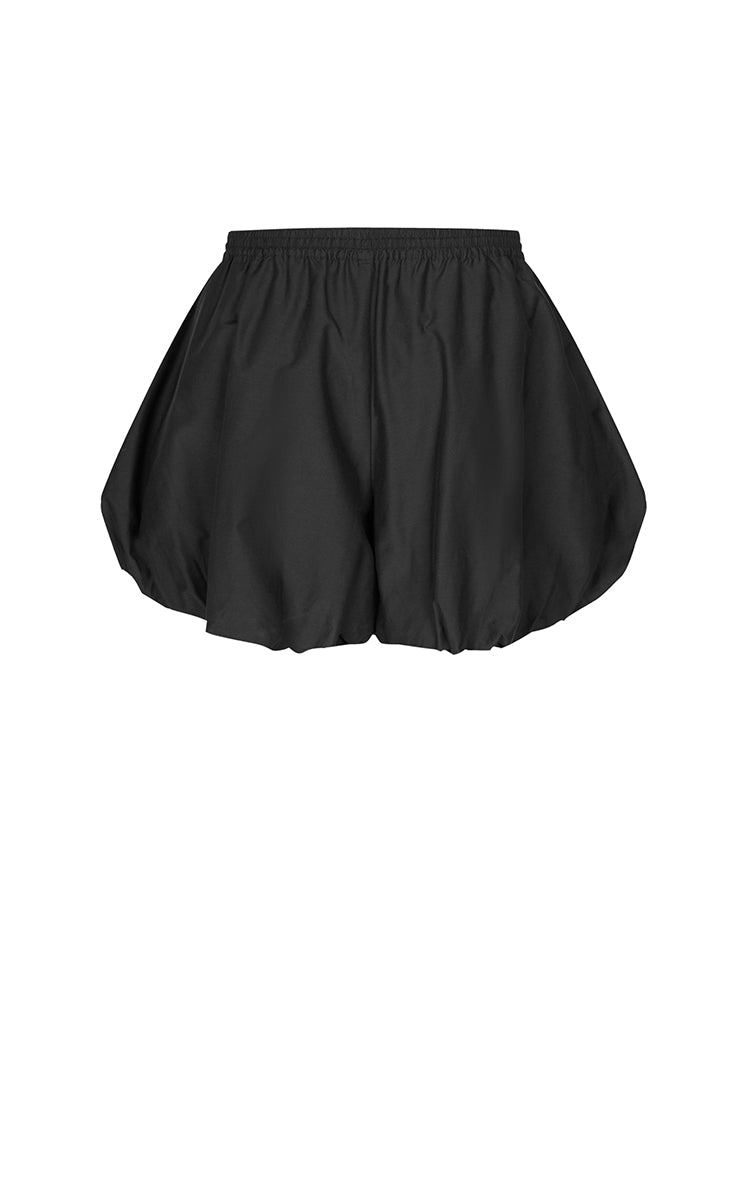 Shorts / JNBY Silk-Cotton Bubble Hem Shorts Black-2