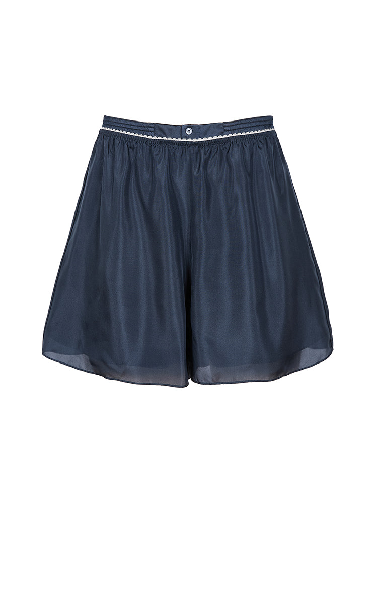 Shorts / JNBY Silk Wide-Leg Shorts Blue-2