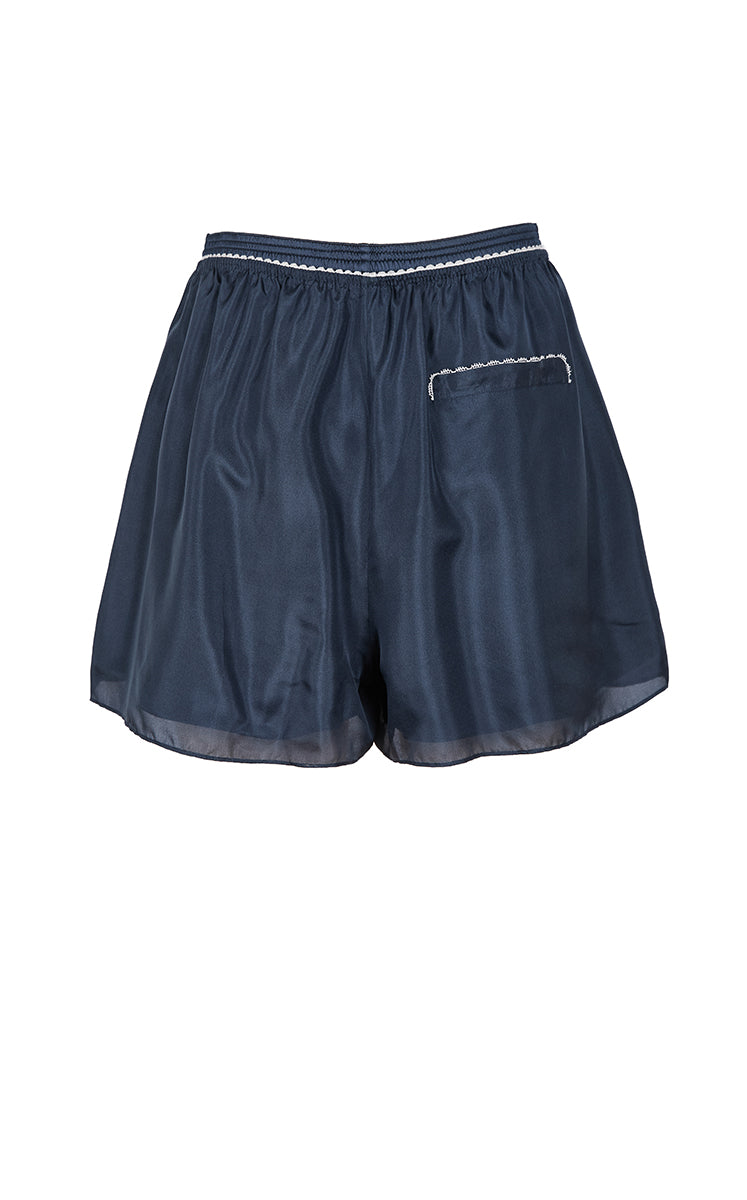 Shorts / JNBY Silk Wide-Leg Shorts Blue-2