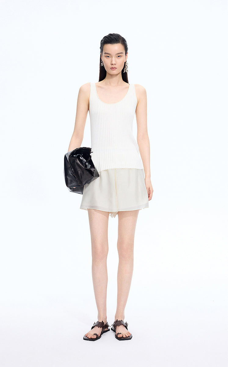 Shorts / JNBY Silk Wide-Leg Shorts Cream-1
