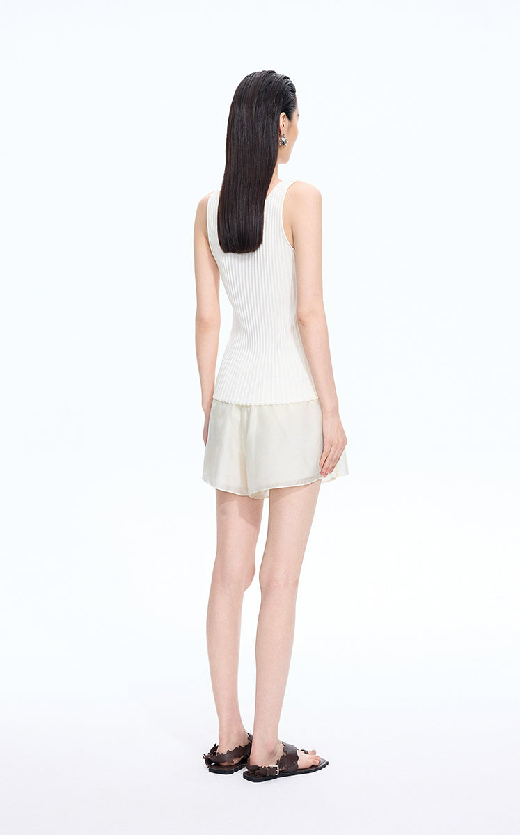 Shorts / JNBY Silk Wide-Leg Shorts Cream-1