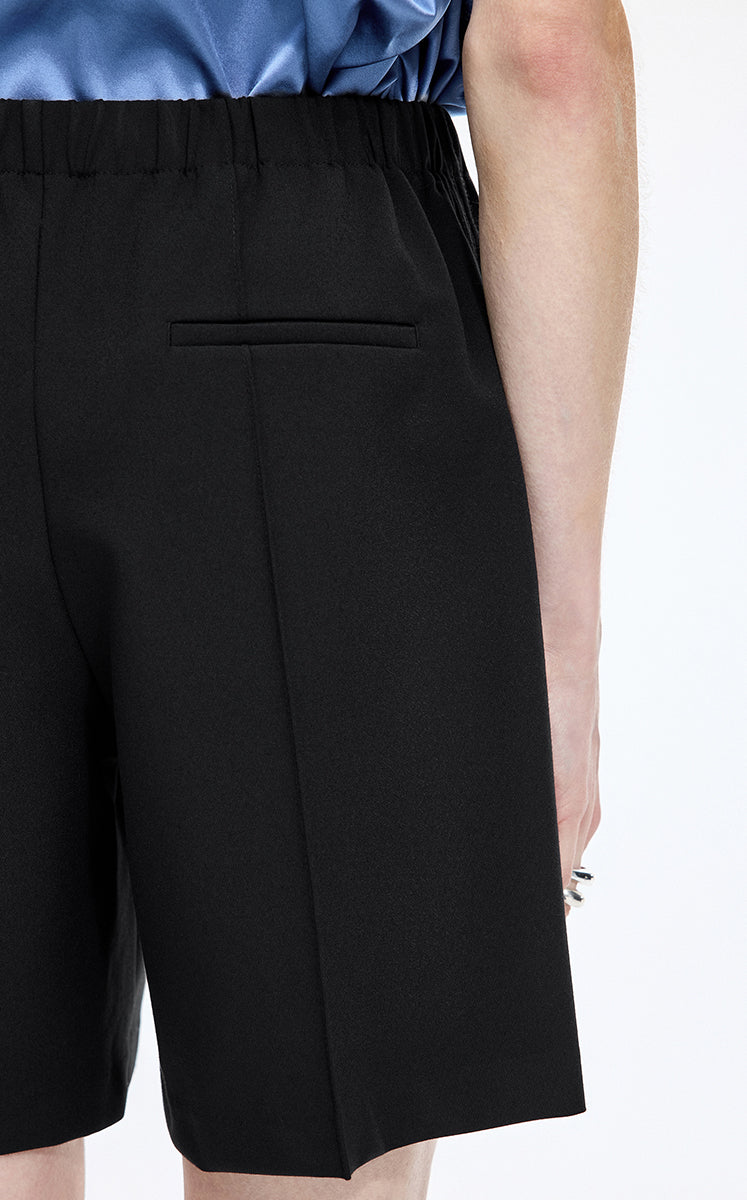 Shorts / JNBY Stretch Straight-Leg Tailored Shorts Black-1