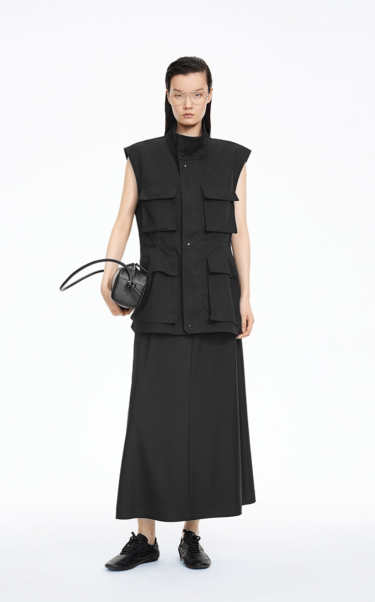 Skirt / JNBY A-Line Long Wool Blend Skirt