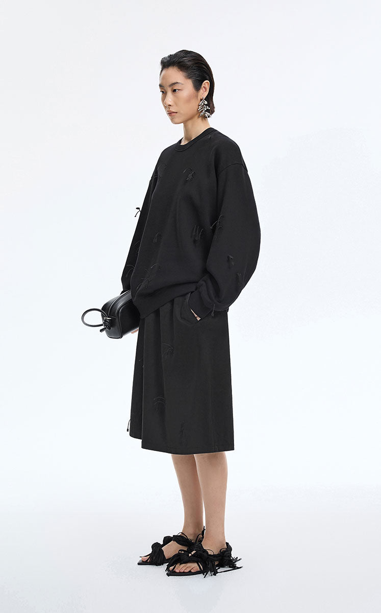 Skirt / JNBY Cotton A-Line Mid-Length Skirt