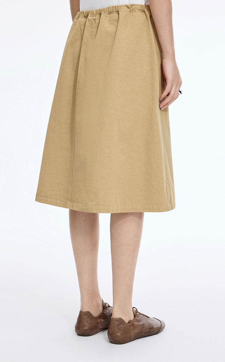 Skirt / JNBY Cotton A-Line Mid-Length Skirt
