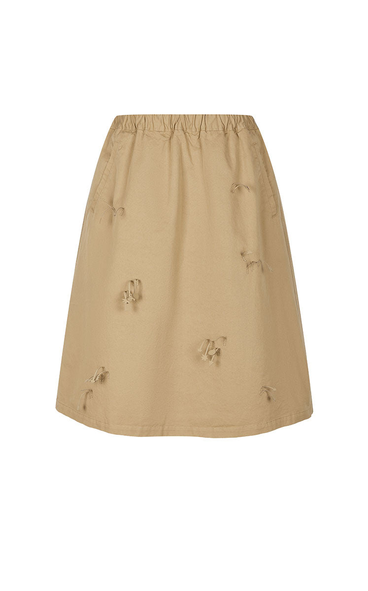 Skirt / JNBY Cotton A-Line Mid-Length Skirt