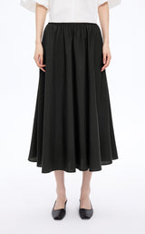 Skirt / JNBY Cotton Silk A-Line Maxi Skirt