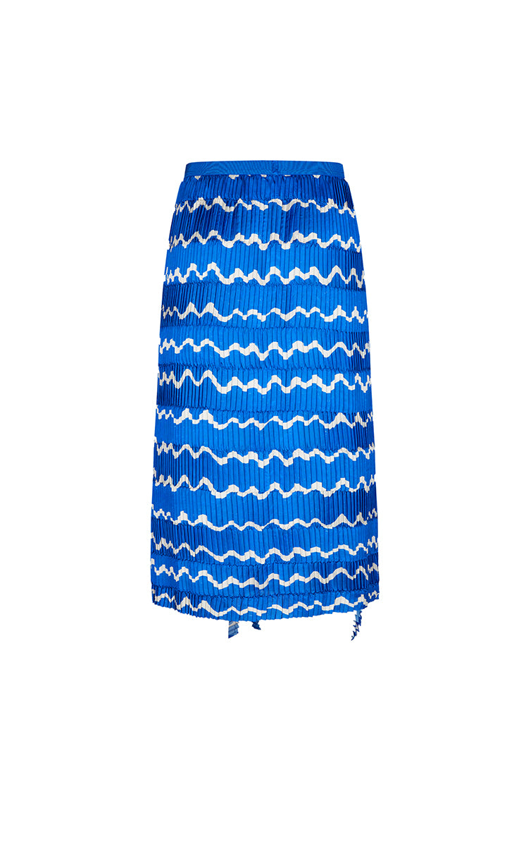 Skirt / JNBY Deformed Stripe Pleated Midi Skirt