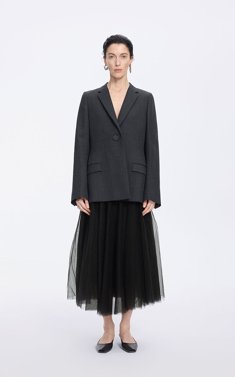 Skirt / JNBY Elegant Layered Midi Skirt
