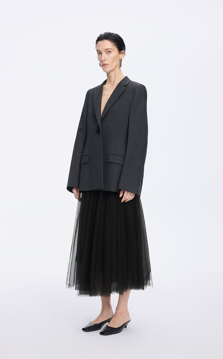 Skirt / JNBY Elegant Layered Midi Skirt
