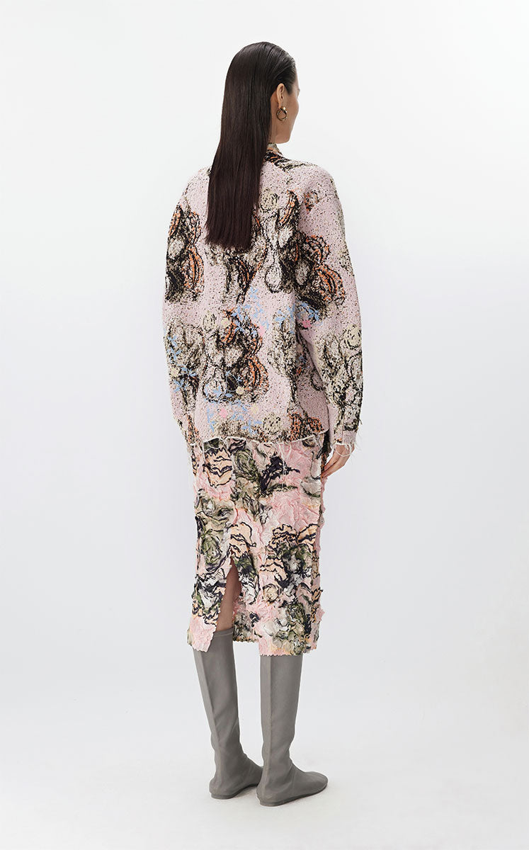 Skirt / JNBY Floral Pleated Midi Skirt