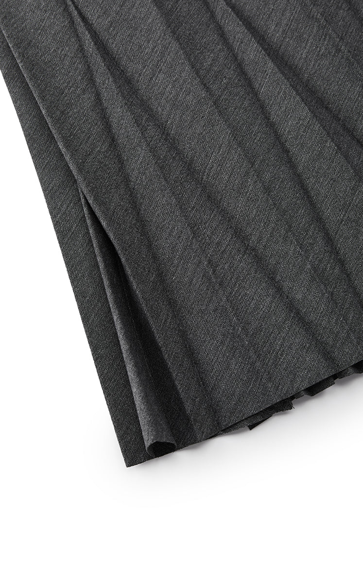 Skirt / JNBY Geometric Pleated A-Line Long Skirt