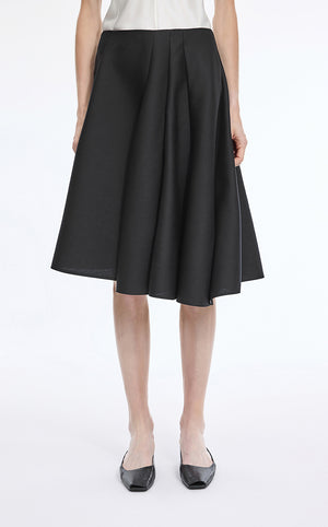 Skirt / JNBY Irregular Hem A-Line Skirt Black