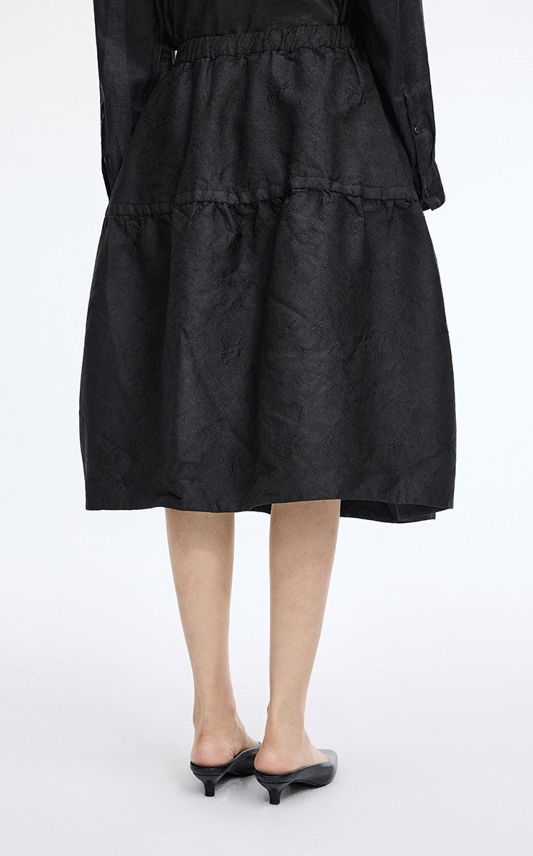 Skirt / JNBY Jacquard Balloon Midi Skirt