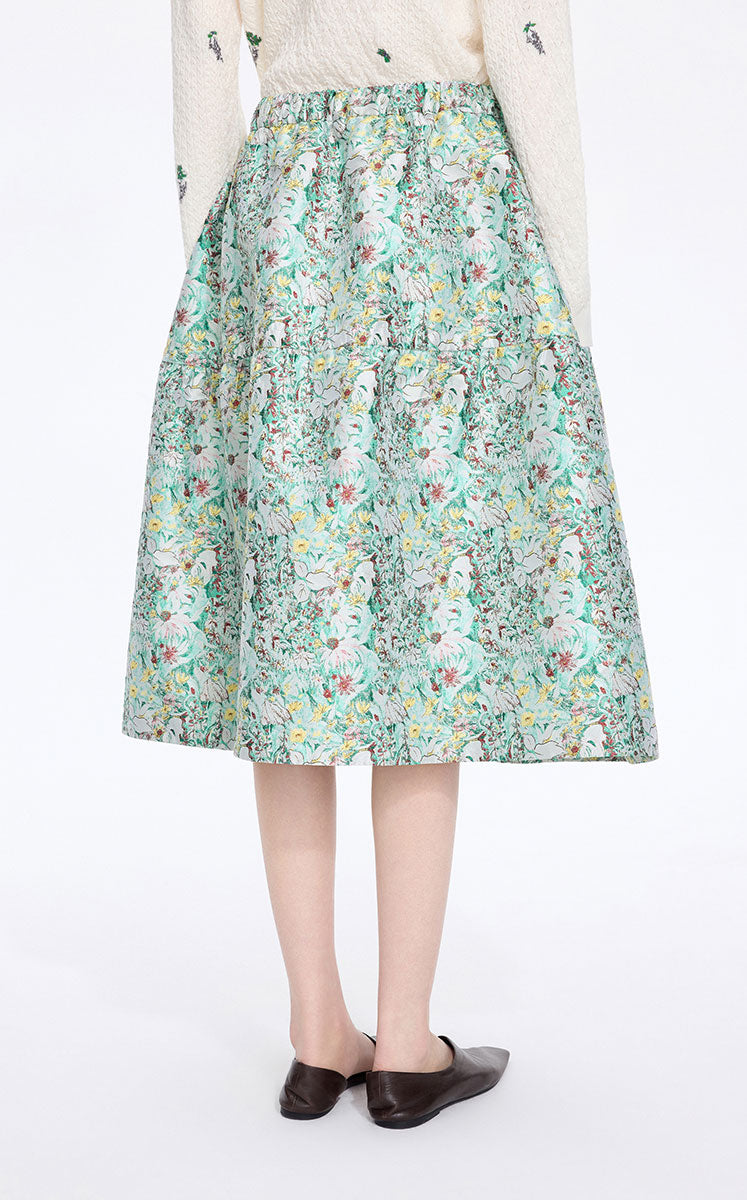 Skirt / JNBY Jacquard Balloon Midi Skirt