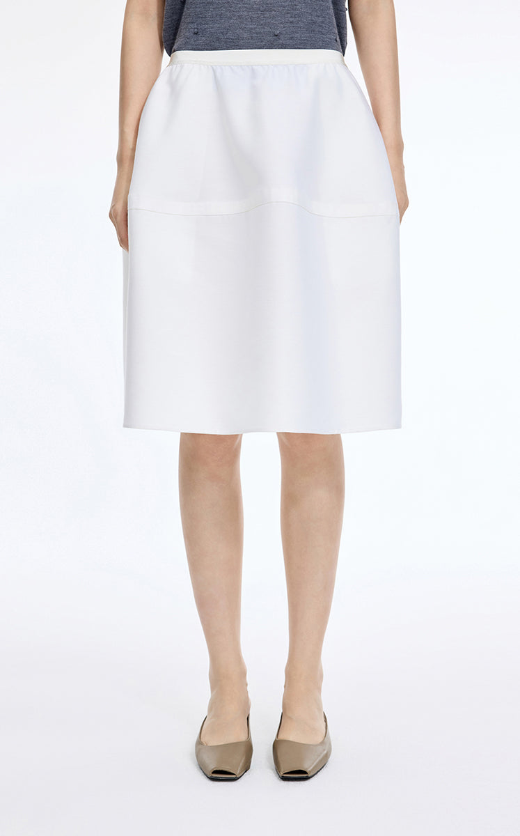 Skirt / JNBY Loose Lantern Wool Silk Skirt White