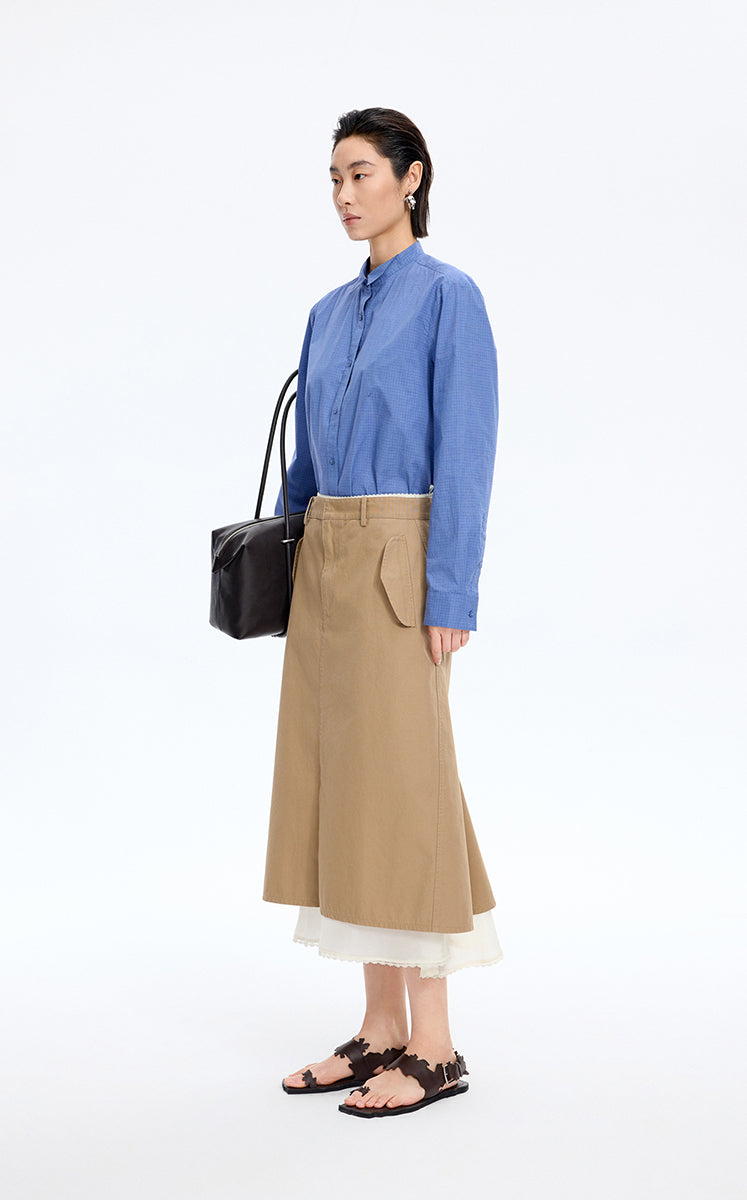 Skirt / JNBY Mid-Length Straight Cotton Skirt
