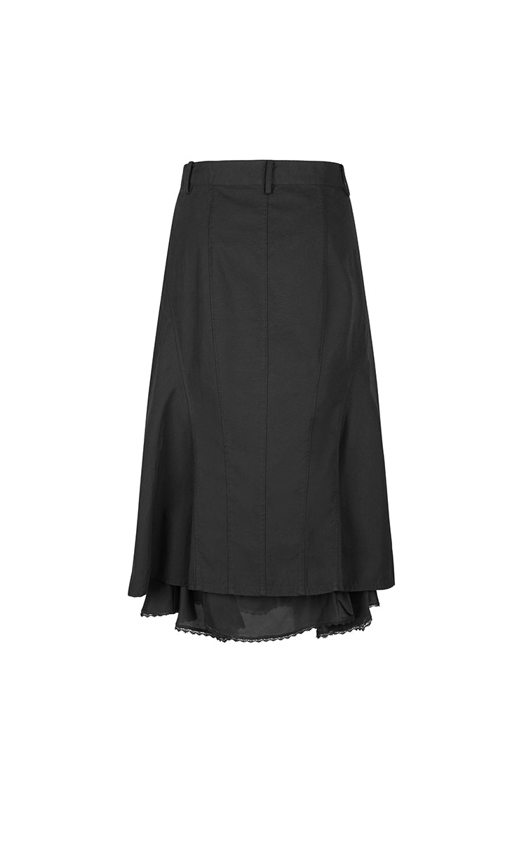 Skirt / JNBY Mid-Length Straight Cotton Skirt