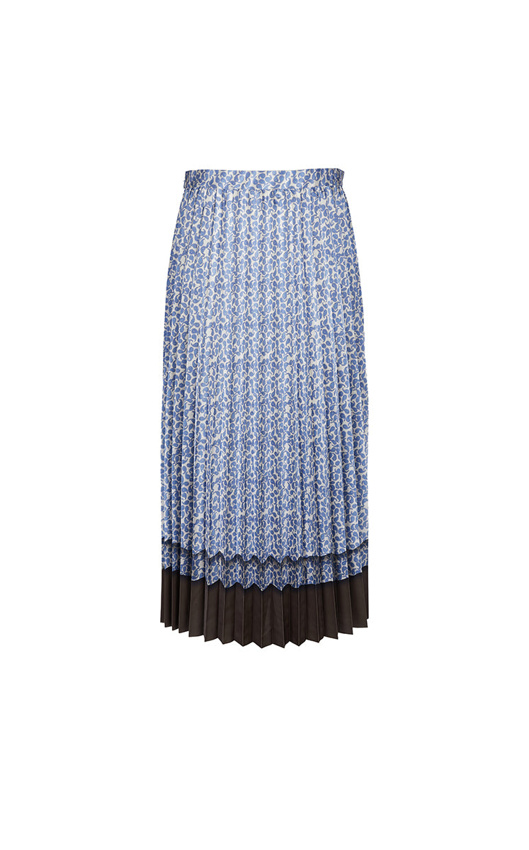 Skirt / JNBY Pleated A-Line Long Skirt with Wave Hem