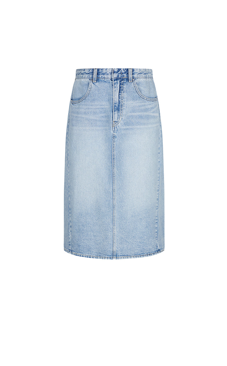 Skirt / JNBY Slight Stretch Mid-Length Denim Skirt