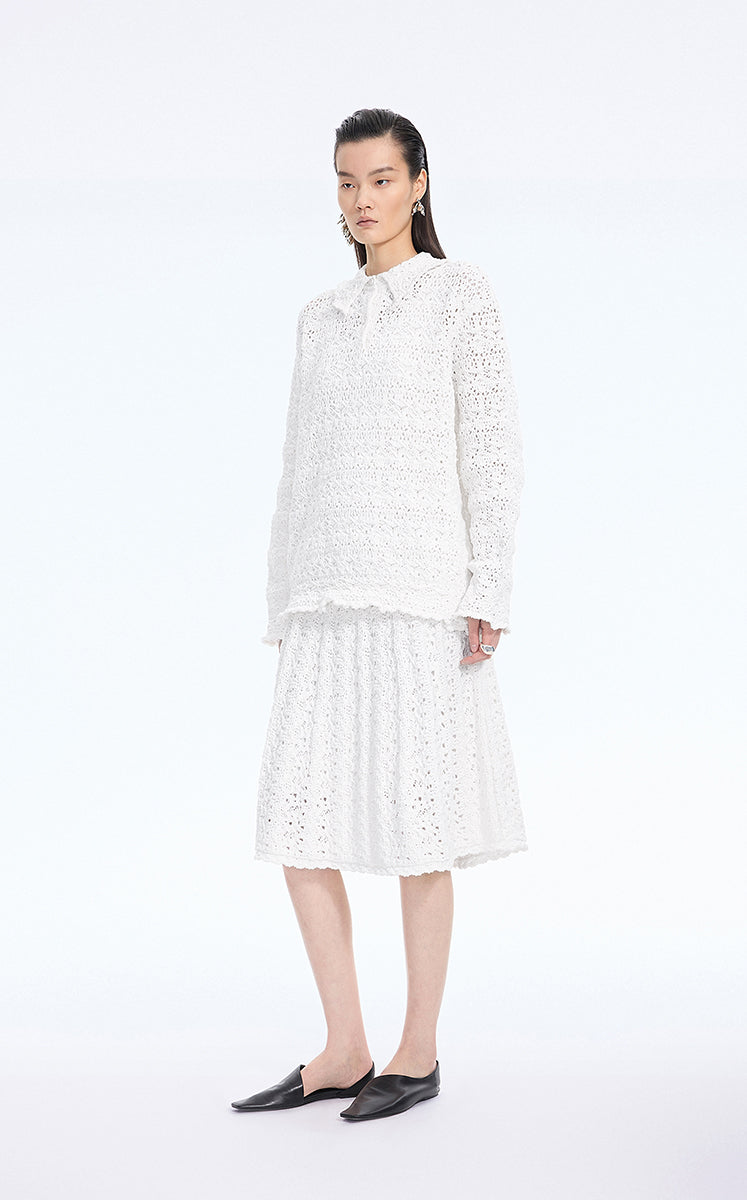 Skirt / JNBY Stretch A-Line Mid-Length Skirt