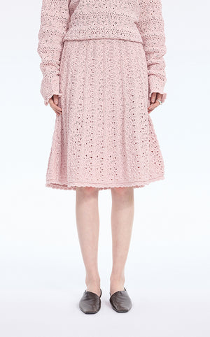 Skirt / JNBY Stretch A-Line Mid-Length Skirt Pink