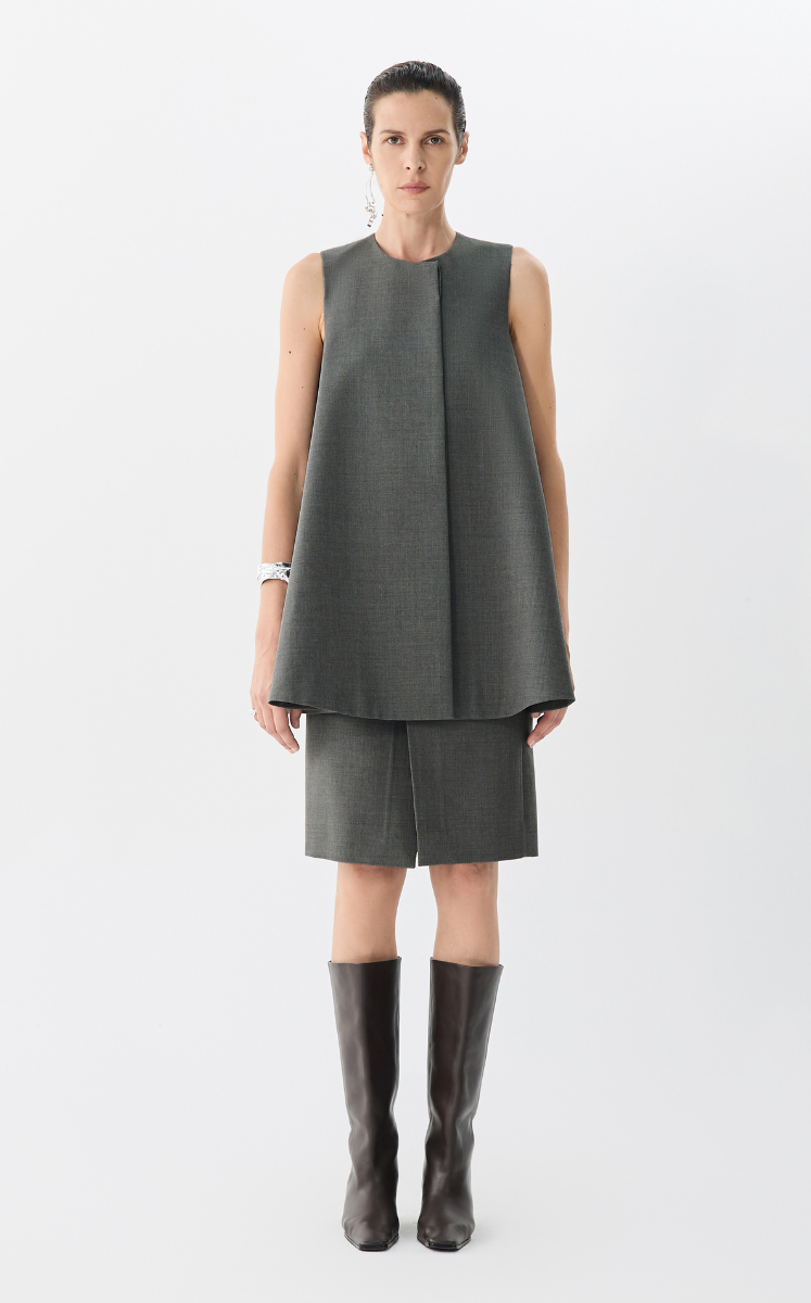 Skirt / JNBY Wool Blend Midi Skirt Grey