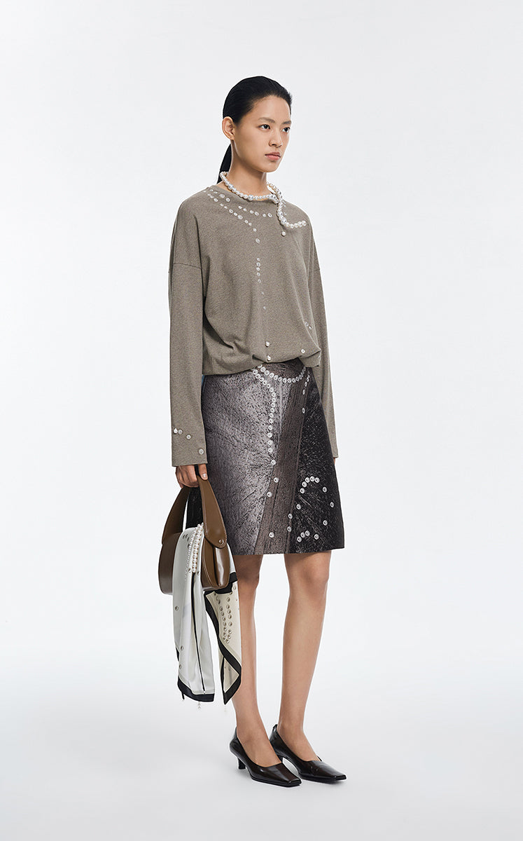 Skirt / JNBY Jacquard A-Line Mini Skirt