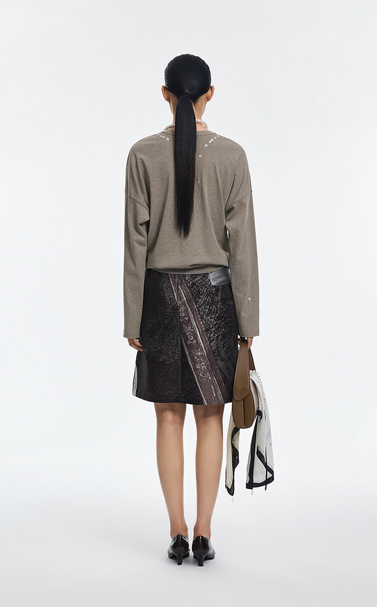 Skirt / JNBY Jacquard A-Line Mini Skirt
